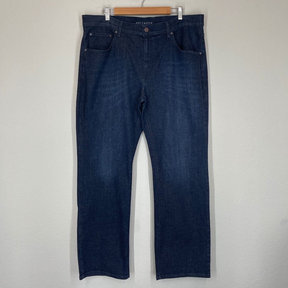 Mott & Bow Crosby Jeans Men's 40x32 Straight Leg Blue Dark Wash Denim